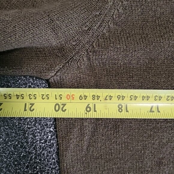 Levi's Men's Sweater Size M Crew Neck Cotton & Wool Khaki Brown Preppy - Picture 9 of 11